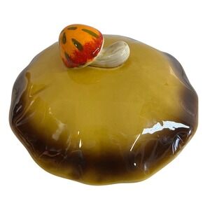 Sears Merry Mushroom Hand painted Ceramic Large Canister Lid Replacement Retro